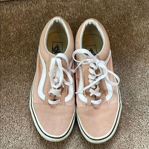 Vans Pink and White Sneakers Classic Style